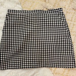 Gingham mini skirt